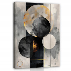 Tableau Art déco abstraction or sur toile murale pour chambre à coucher salon 100x70