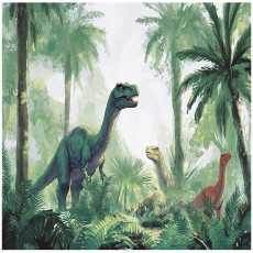 Papier peint pour garçon enfant dinosaure jungle forêt papier peint intissé 400x280