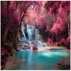 Papier peint mural cascade forêt nature chambre salon papier peint intissé 350 x 250