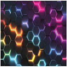 Papier peint pour adolescents hexagones 3D gaming papier peint pour adolescents 150x105