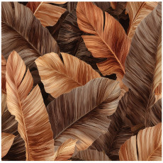 Papier peint abstrait feuilles marron chambre salon papier peint intissé 150x105