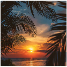 Papier peint plage palmiers 3D nature chambre salon papier peint intissé 350x250