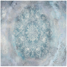 Papier peint mandala béton abstraction loft pour mur chambre salon 150x105