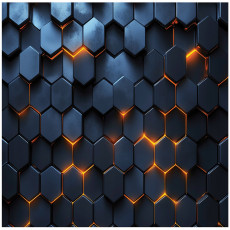 Papier peint pour chambre d'enfant garçon 3D hexagones papier peint pour chambre d'enfant 350x250