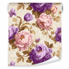 Papier peint vintage fleurs sur intissé mur salon chambre à coucher papiers peints muraux