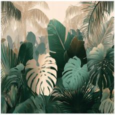 Papier peint feuilles de monstera jungle chambre salon papier peint intissé 350x250