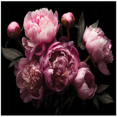 Papier peint fleurs pivoines rose chambre salon papier peint intissé 250x175