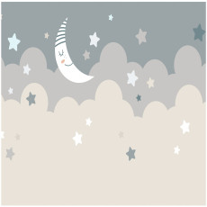 Papier peint pour enfants lune étoiles papier peint pour chambre d'enfant 350x250