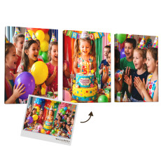 Ensemble de tableaux sur toile d’anniversaire personnalisés à partir de votre propre photo