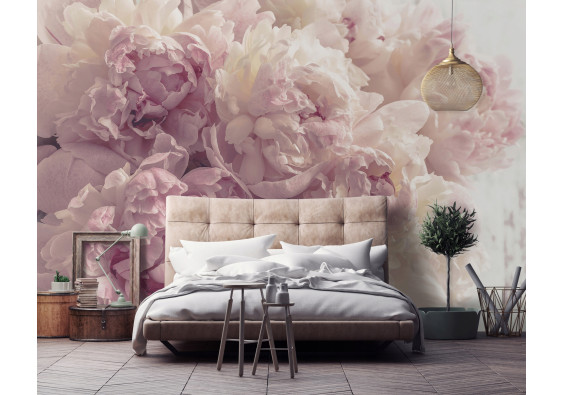 Papier peint fleurs pivoines roses pour chambre &agrave; coucher salon papier peint mural 400x280