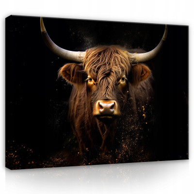 Tableau sur toile murale moderne vache écossaise pour chambre à coucher salon 40x30