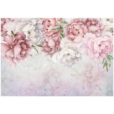 Papier peint floral roses pivoines pour chambre &agrave; coucher salon papier peint mural 400x280
