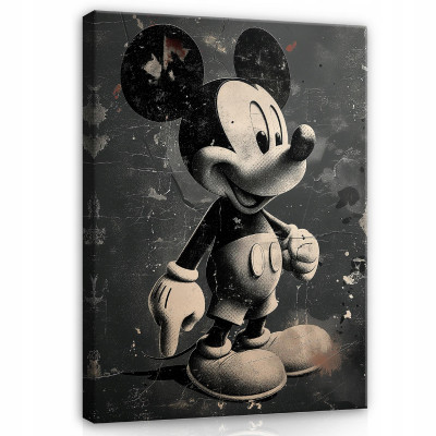Tableau pour chambre d'enfant : jeune souris sur toile murale 60 x 40