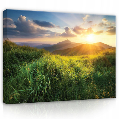 Image de paysage montagneux sur toile 120 x 80