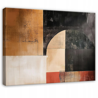 Tableau abstrait pop art noir pour chambre à coucher, salon ou cuisine sur toile 120x80