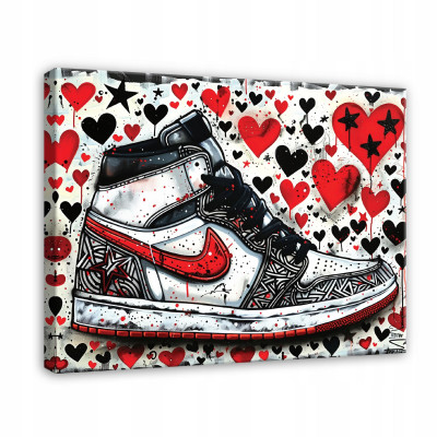 Image de chaussures de street art et de graffiti moderne sur toile murale 60 x 40