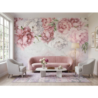 Papier peint floral roses pivoines pour chambre &agrave; coucher salon papier peint mural 400x280