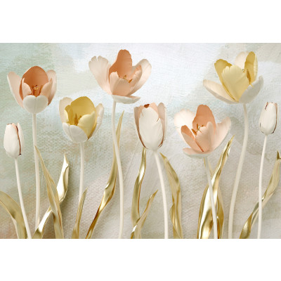 14105 - nature, fleurs, tulipes, abstraction, 3D