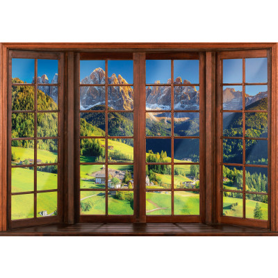 14203 - Fenêtre en 3D avec vue sur les Alpes