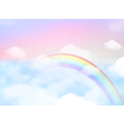 14416 - pour les enfants, ciel arc-en-ciel aux couleurs pastel