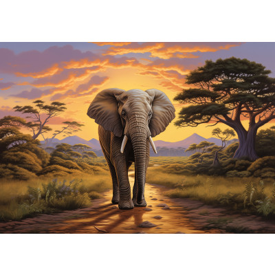 15012 - Animaux : Safari avec des éléphants