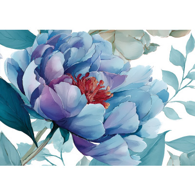 Papier peint fleurs pivoines feuilles chambre salon papier peint intiss&eacute;