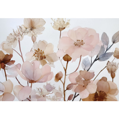 Papier peint photo fleurs des champs boh&egrave;me chambre &agrave; coucher salon papier peint intiss&eacute;