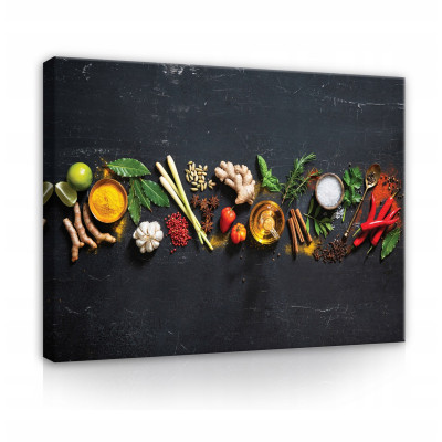 Tableau de cuisine à accrocher au mur, pour les épices et les herbes aromatiques, 120 x 80