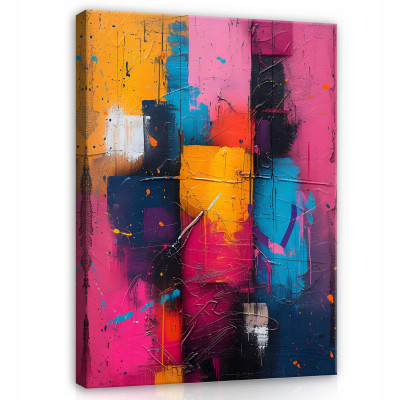 Peinture abstraite colorée moderne sur toile pour chambre à coucher ou salon 120x80