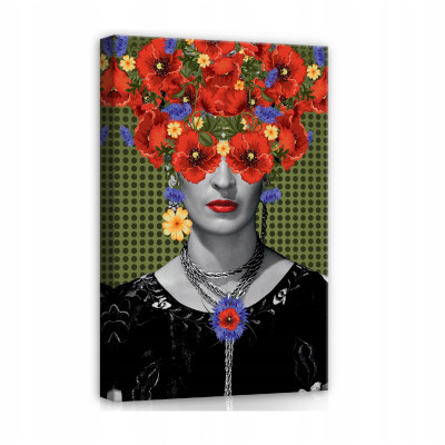 Tableau Frida Kahlo pour salon, grand format moderne 100 x 70