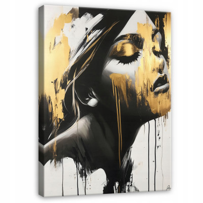 Tableau représentant un visage de femme au style moderne, sur toile murale, pour chambre à coucher ou salon, 40 x 30