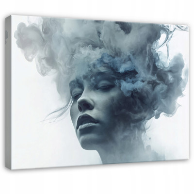 Tableau femme visage abstraction pour chambre à coucher salon sur toile 120x80
