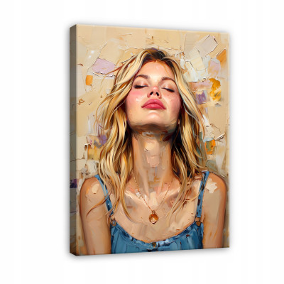 Tableau représentant un visage de femme au style moderne, sur toile murale, pour chambre à coucher ou salon, 40 x 30