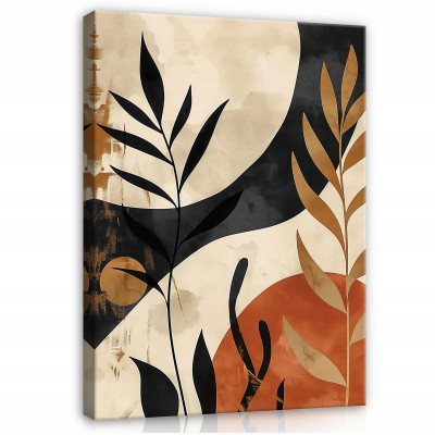 Tableau bohème feuilles moderne sur toile murale pour chambre à coucher salon 60x40