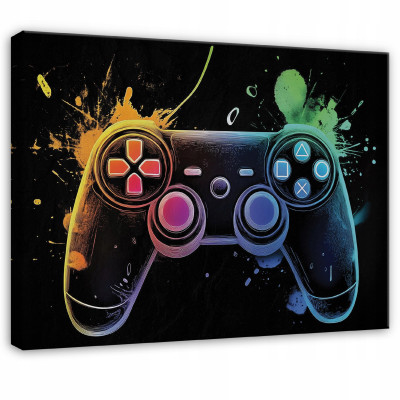 Image pour joueur Jeune pad gaming sur toile murale moderne 40x30