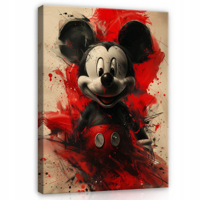 Tableau pour chambre d'enfant : jeune souris sur toile murale 40 x 30