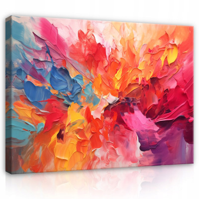 Peinture abstraite colorée sur toile murale pour chambre ou salon, 120 x 80