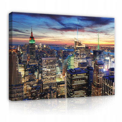 Peinture sur toile ville NEW york salon 120x80