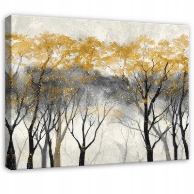 Tableau abstrait représentant un arbre et un loft en béton pour chambre à coucher ou salon, sur toile 40x30