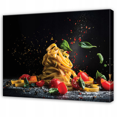 Tableau pour restaurant : plat de pâtes, pour cuisine ou salle à manger, sur toile, 40 x 30