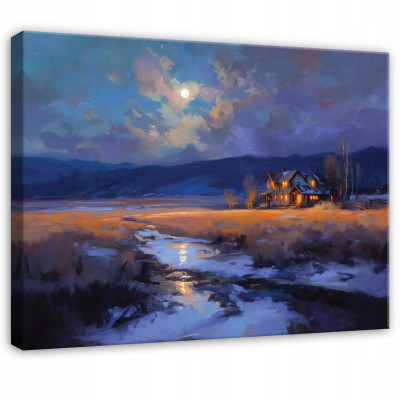 Tableau représentant un paysage naturel pour chambre à coucher, salon ou cuisine, sur toile 120 x 80