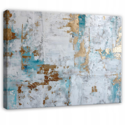 Tableau abstrait « Béton doré » pour chambre à coucher ou salon, sur toile 40x30