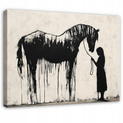 Tableau abstrait Banksy moderne pour chambre à coucher ou salon sur toile 40x30
