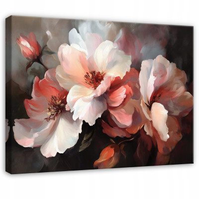 Tableau fleurs 3D moderne pour chambre à coucher, salon, cuisine sur toile 100x70