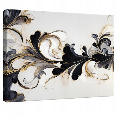 Tableau sur toile mural abstraction fleurs pour chambre à coucher salon cuisine 60x40