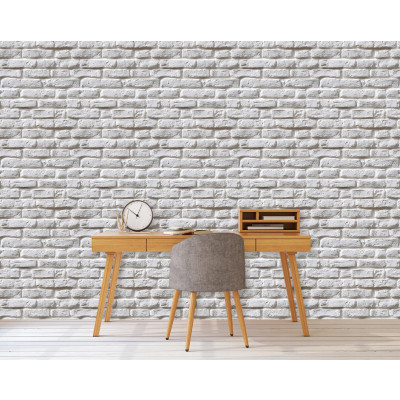 Papier peint blanc brique mur sur intiss&eacute; mur salon chambre &agrave; coucher papiers peints muraux