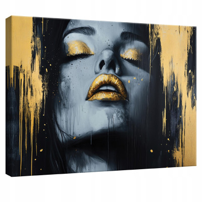 Tableau sur toile mural abstraction femme pour chambre à coucher salon cuisine 100x70