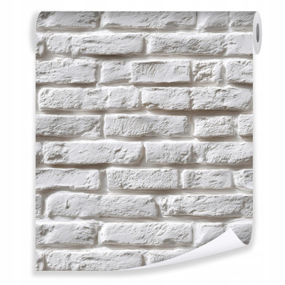 Papier peint blanc brique mur sur intiss&eacute; mur salon chambre &agrave; coucher papiers peints muraux