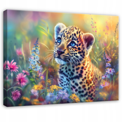 Tableau pour chambre d'enfant représentant des animaux, sur toile murale moderne, 100 x 70