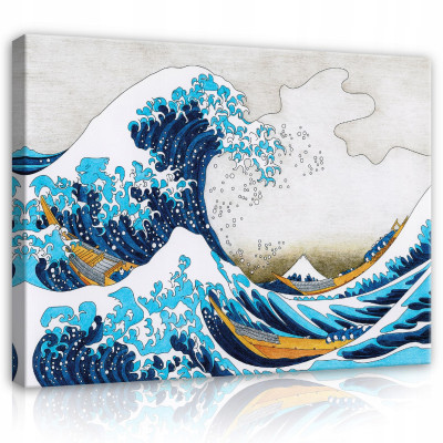 Tableau « Grande vague à Kangaroo Bay » sur toile pour chambre à coucher ou salon, 100 x 70 cm